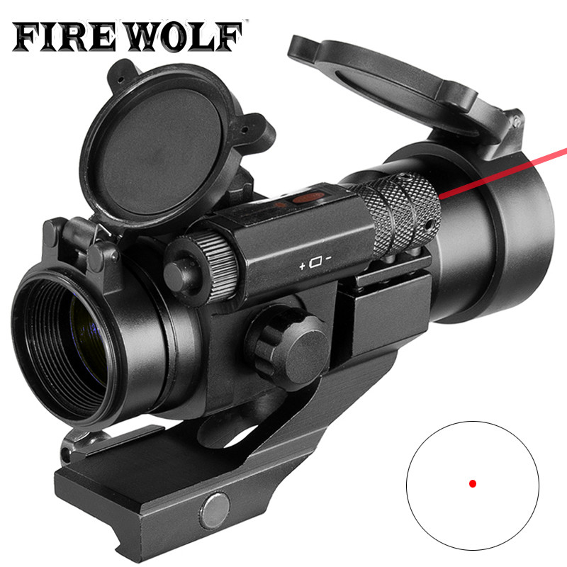 FIRE WOLF Red Green Dot Riflescopes 1X32 mm Sighting Telescope Tactical Laser Gun Sight scope for Pi