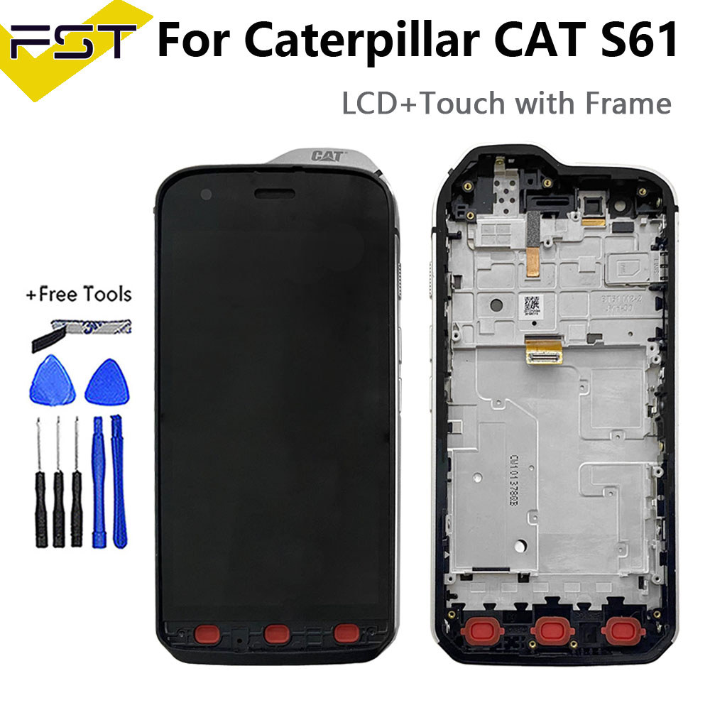 For Caterpillar CAT S61 LCD splay+Tou Screen gitizer Assembly Tou Panel Replacement Parts+Tools cat 