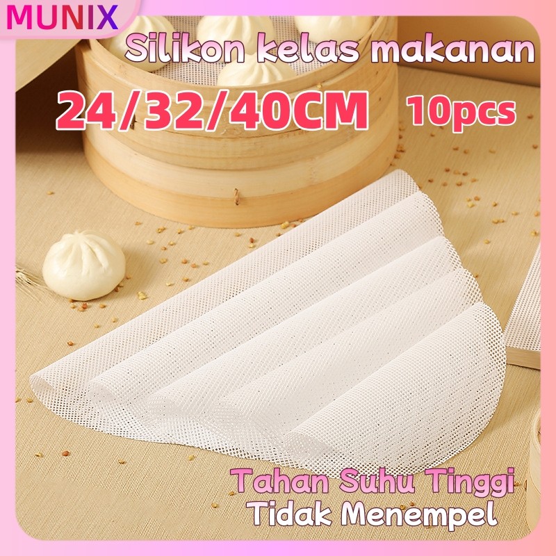 10/5PCS Alas Kukusan Silikon Food Grade -Tatakan Kukusan Bahan Silikon Tahan Panas Alas Kukusan Anti