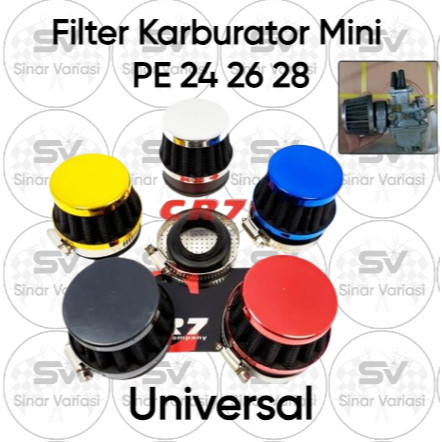 Saringan Filter Karburator Variasi / Filter Udara Mini Sepeda Motor Universal PE 24 26 28