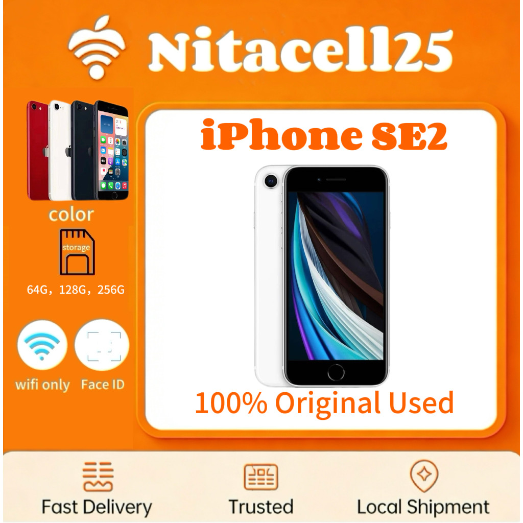 IPHONE SE2 WIFI ONLY 64GB/128GB Bekas Second Original Mulus Fullset Game/Live/Merekam Video