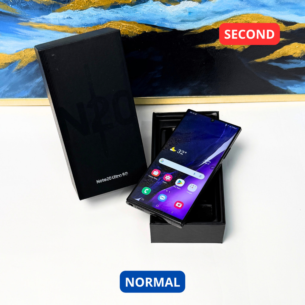 SAMSUNG NOTE 20 ULTRA 8/256 GB HP SECOND ORIGINAL SINAR MUTIARA CELL