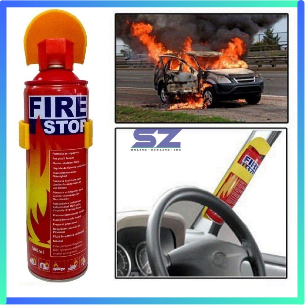 [sz] APAR MINI FIRESTOP Pemadam Api Mobil 500ml Mini Portable APAR Fire Pemadam Api Busa Mini Fire E