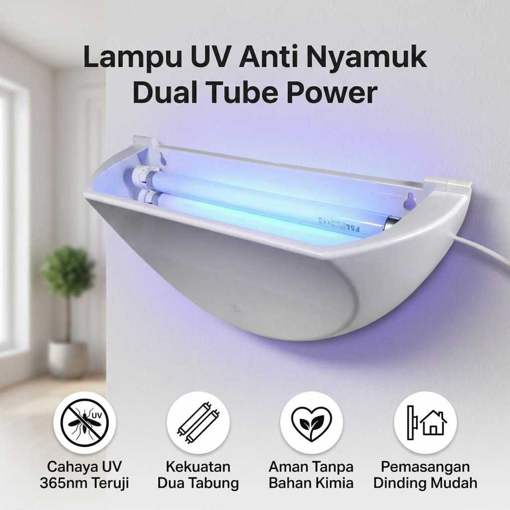 Lampu UV Anti Nyamuk Mosquito Killer Sticky Paper 365nm