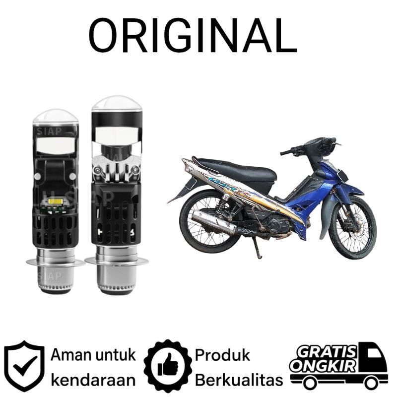 AM 1pcs Lampu depan LED H6 Mini BiLED motor Yamaha VEGA R