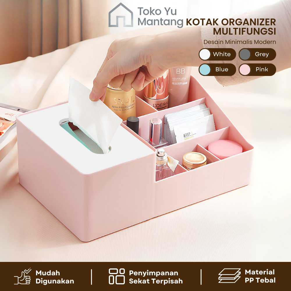 Toko Yu Mantang Laci Meja Penyimpanan Aksesoris Tissu / Alat Tulis Rak Laci Aesthetic Multifungsi