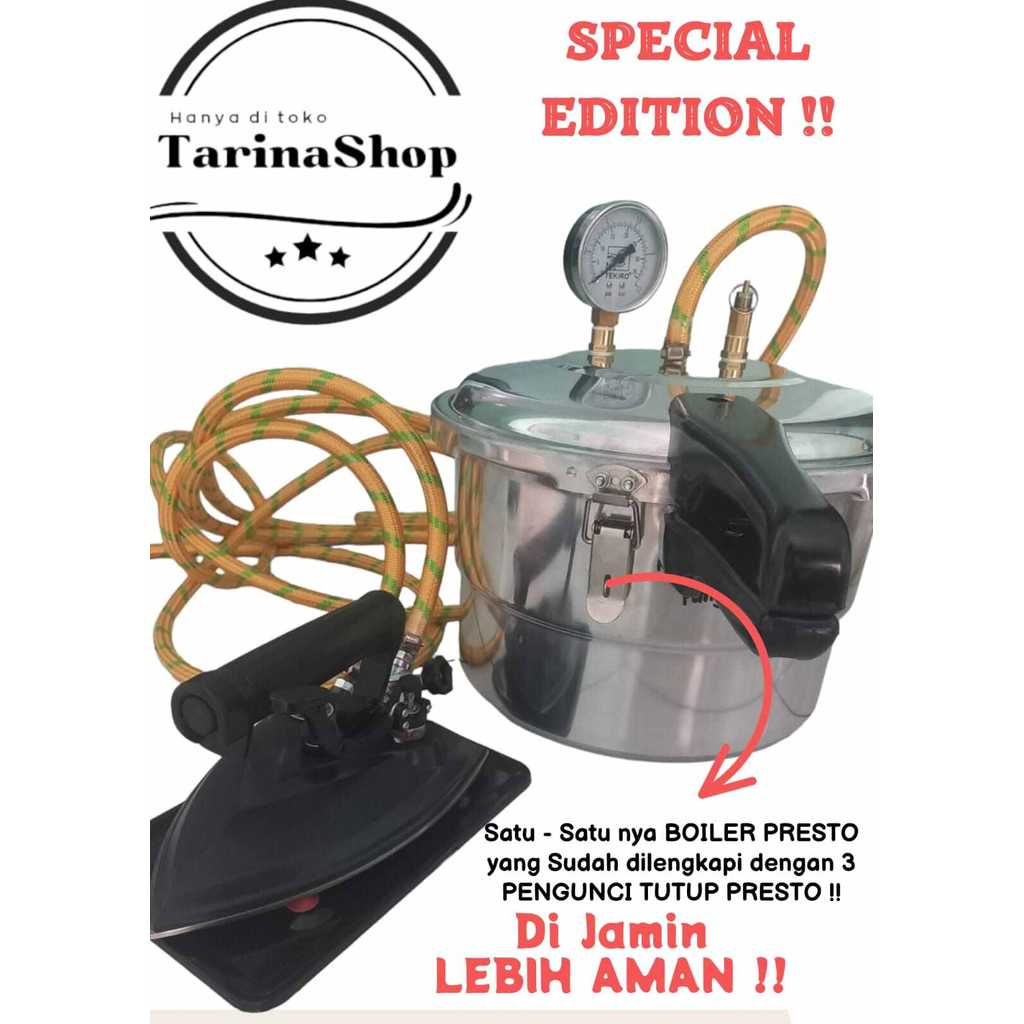 setrika uap laundry boiler presto 12 liter