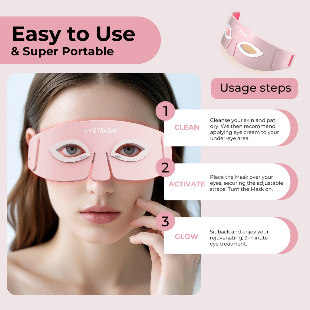 Electric LED Eye Massager Red Light Eye Care Mask