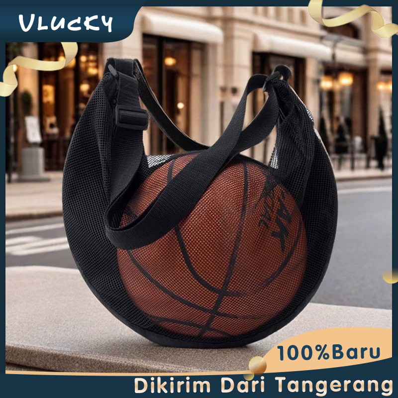 Tas Serut Bola Basket Tas Bola Bahu Tas Penyimpanan Jaring Latihan Bola Basket