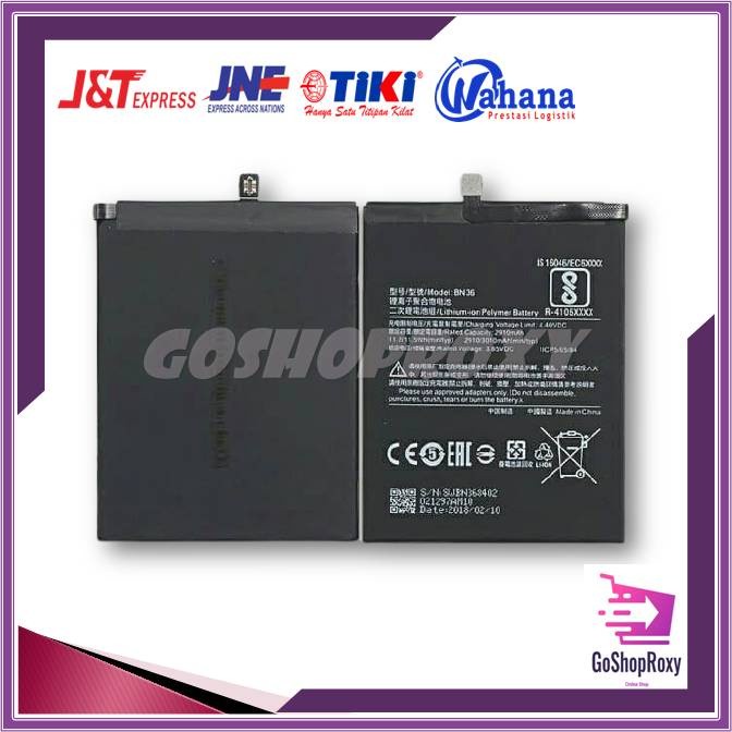 BATERAI XIAOMI MI 6X BATRE BN36 MI A2 BATTERY BN 36