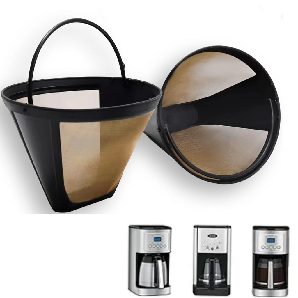Coffee Filter Compatible with Cuisinart & Ninja PB051 Coffee Maker,  Reusable Cone Filter forCuisina