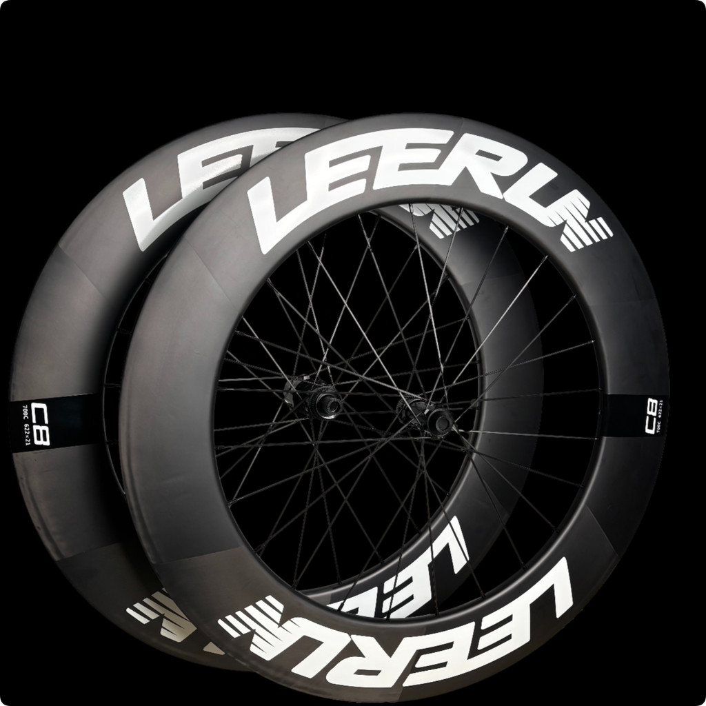 UCI Quality LEERUN 88mm Aero TT Carbon Wheels 700x28C Tubeless Tire Road Bike Wheels Disc Brake Bicy