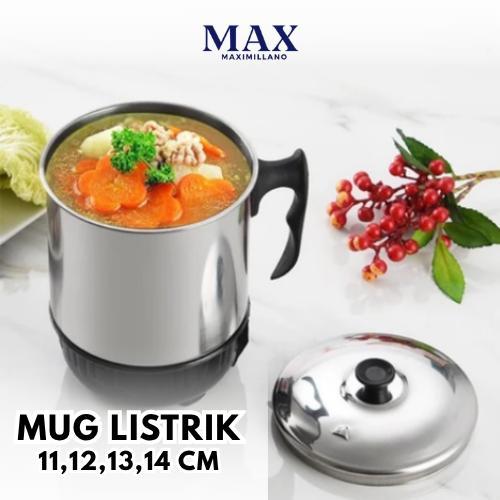 Fatra shop3 Mug Listrik Stainless 11-14 CM | Pemanas Air Kopi Teh | Teko Stainless Steel | Wadah Ser