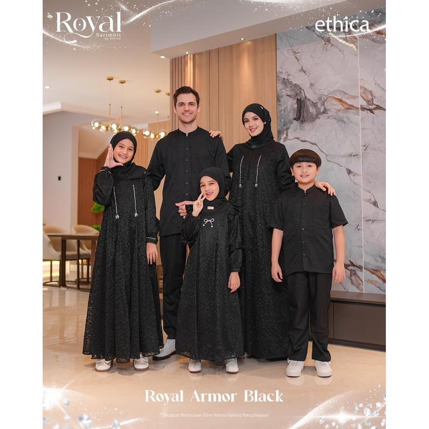 ETHICA ROYAL ARMOR BLACK SARIMBIT ETHICA GAMIS DEWASA KAGUMI 374 ARMOR BLACK GAMIS ANAK KAGUMI KIDS 