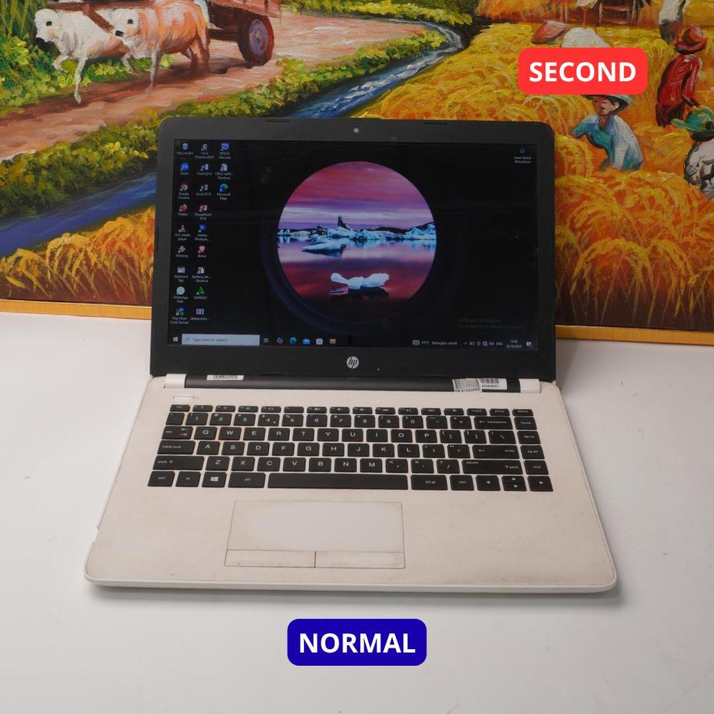 HP LAPTOP 14-BW0XX AMD E2 9000E 4 GB (14") LAPTOP SECOND ORIGINAL SINAR MUTIARA CELL