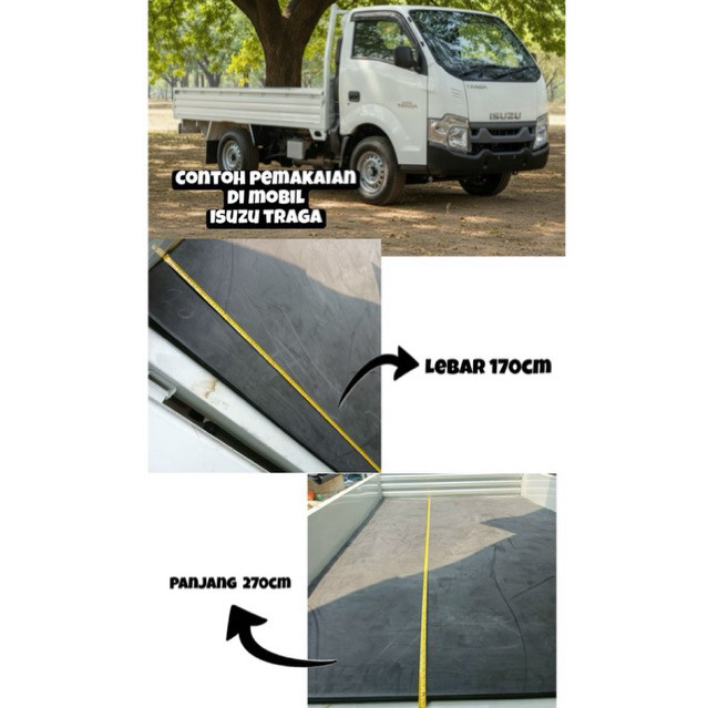 Karpet Alas bak mobil Pick Up Isuzu Traga | New Carry/L300 | Karpet Mobil Bak Universal
