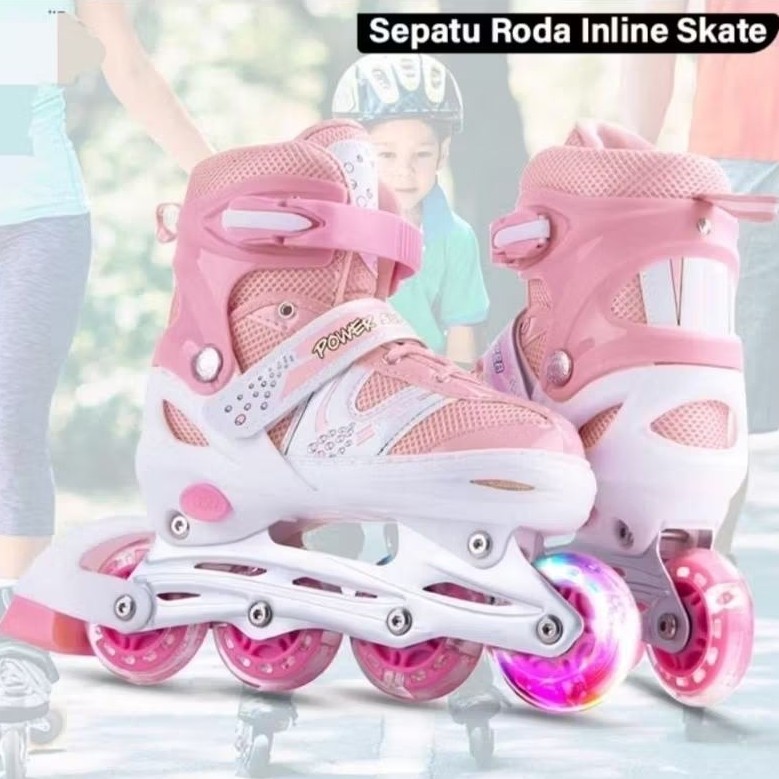 Lush Lab Store Sepatu roda Inline Skate POWER SUPERB Size S M L FREE KUNCI Baut Bajaj