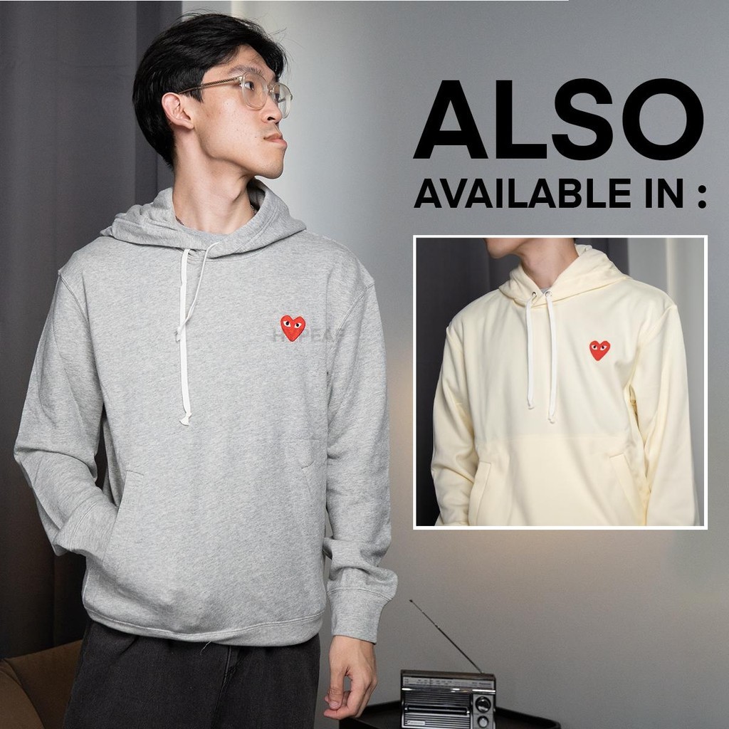 CDG Comme des Garcons PLAY Play Red Heart Hoodie Original