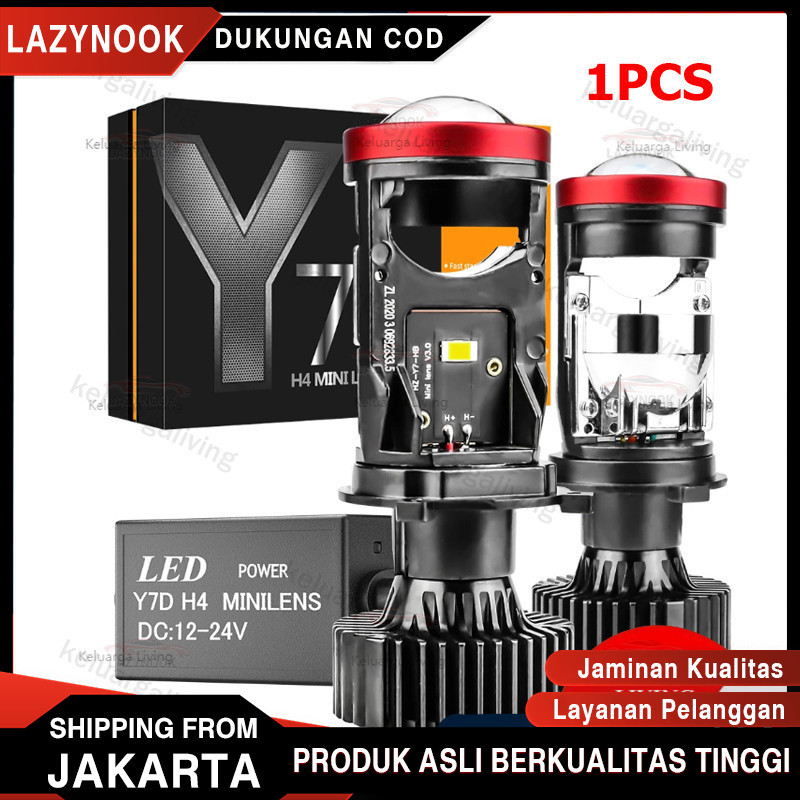 Projie Led Mobil Mini Projie Y7D H4 Mobil Super Terang Lampu Led Mobil Utama Kabut Headlamp Lampu Mo