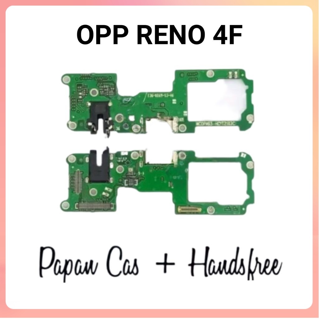 Ori Konektor Hengsfree Oppo Reno 4F Konektor charger Papan Hengsfree HF Oppo Reno 4F