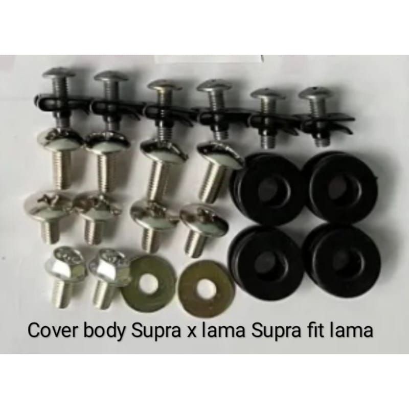 baut cover body kanan kiri Supra x lama / baut body kanan kiri Supra fit lama terlengkap