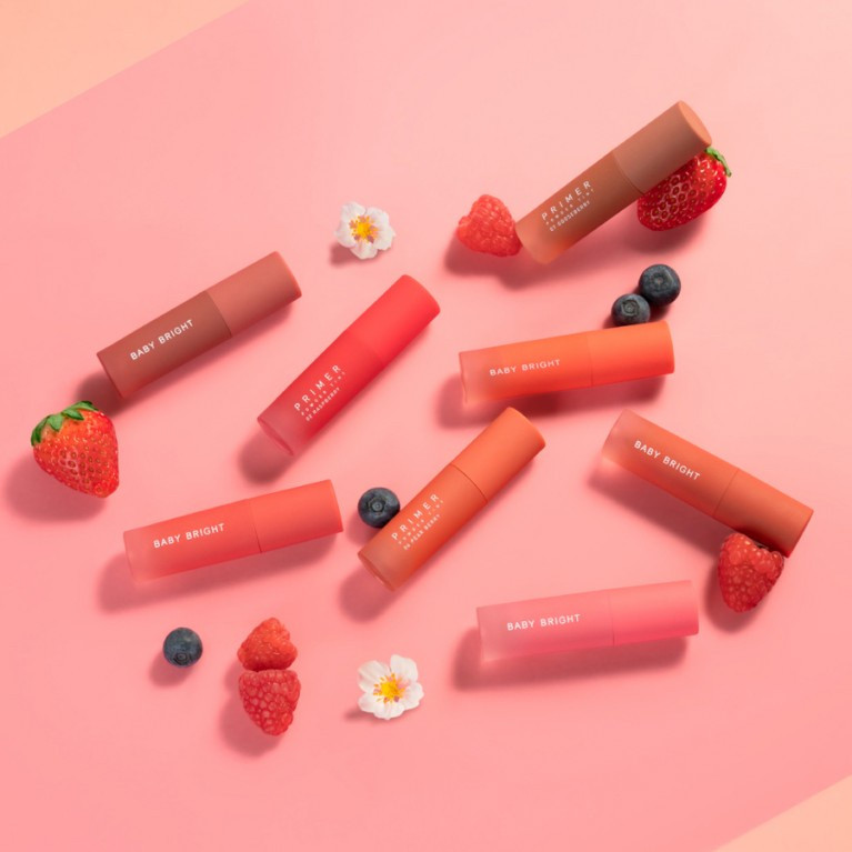 BABY BRIGHT Primer Powder Tint Lip Tint Matte | Lipstik Lip Balm | Pigmented | Lipstik Bibir Thailan