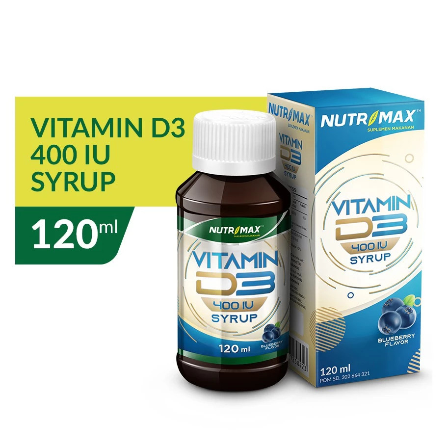 Nutrimax Vitamin D3 400 IU Sirup - Vitamin D3 Anak Blueberry