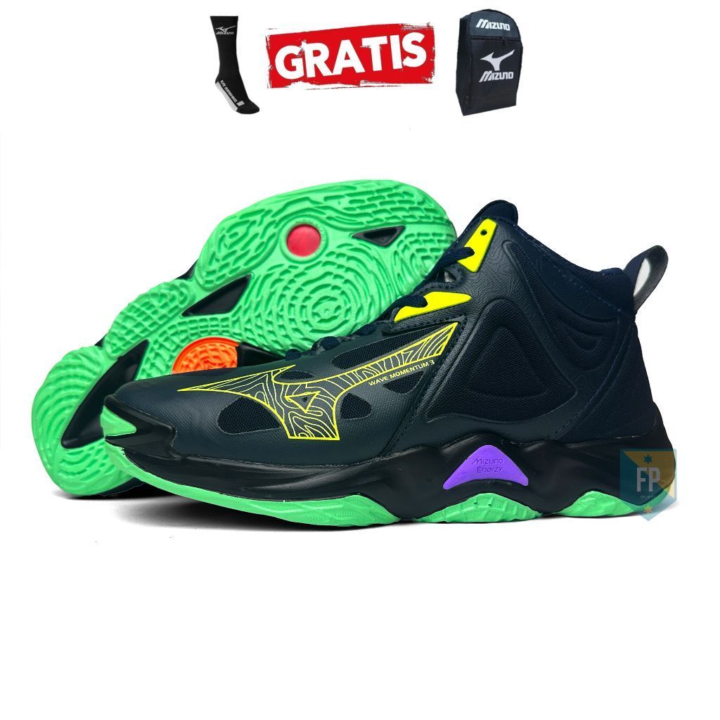 Sepatu volly Mizuno Wave Momentum 3 MID Terbaru Pria dan wanita size 36-44 Outdoor
