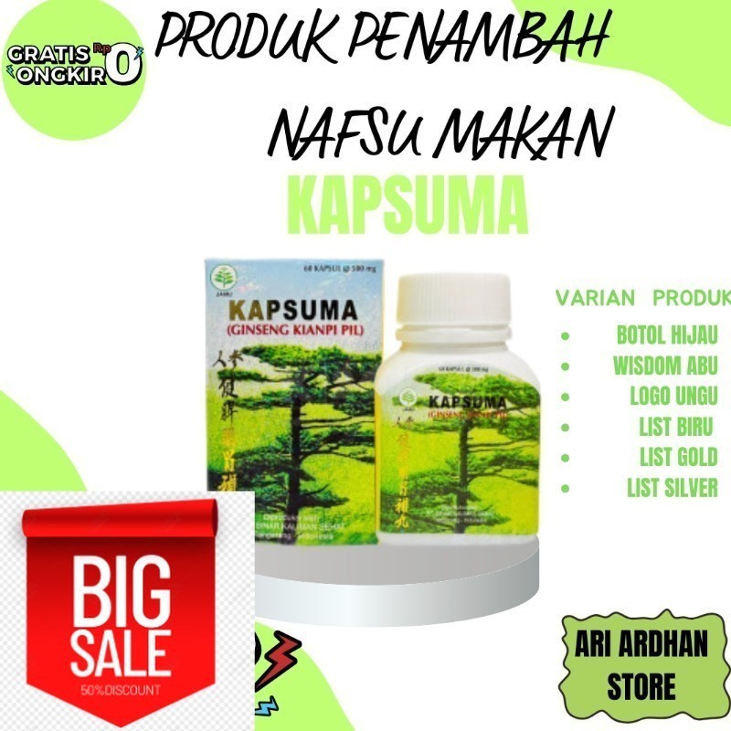 Jenbas Store ~ ( Kianpi Original ) Kapsuma Ginseng Gemuk Pil (Old/New) 60pc