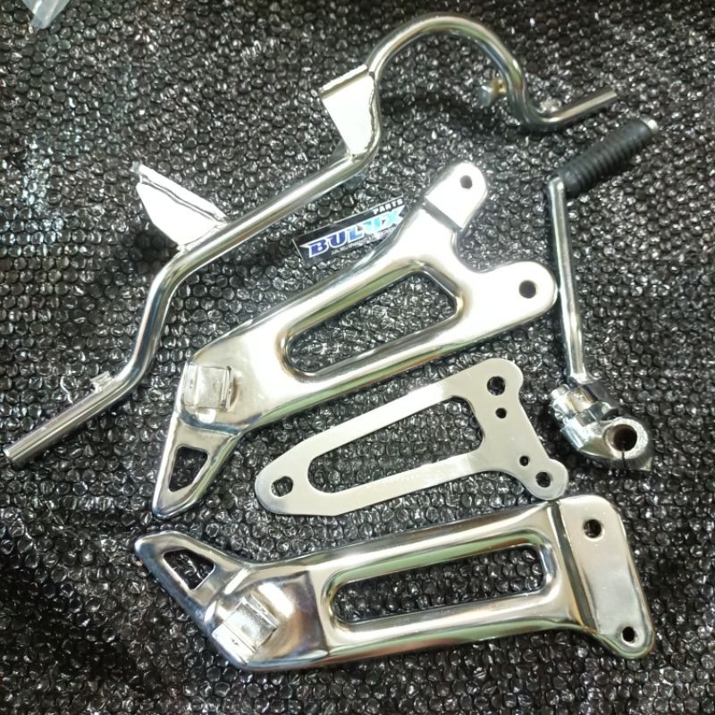 BREKET BESI BARSTEP FOOT STEP INJAKAN SELAH SELAHAN DEPAN BELAKANG CHROME RX KING NEW PEREDAM 2008