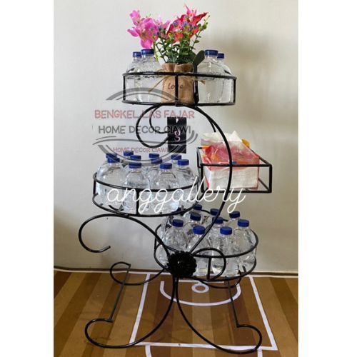 lye - wadah tempat air minum besi lebaran standing rak hiassan meja tamu