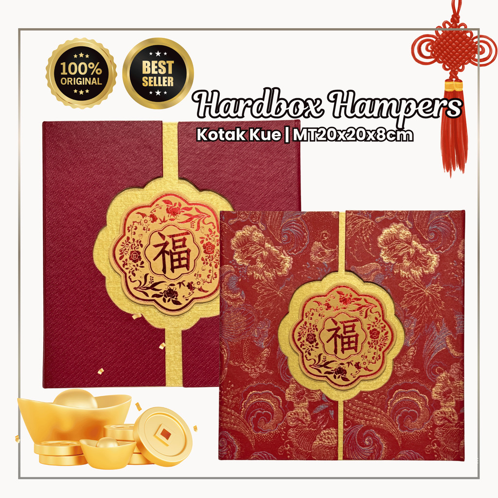 Box Kue Magnet Tengah 20x20x8cm | Kotak Lapis Legit Hardbox Tebal | Hampers Lebaran | Idul Fitri | I