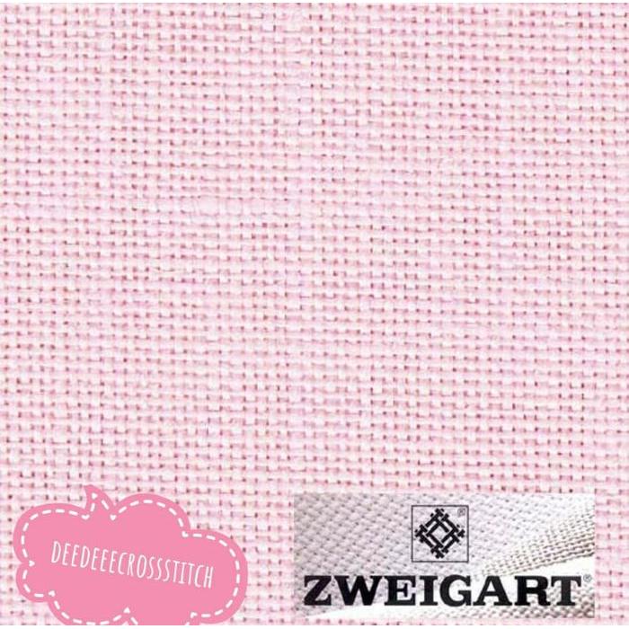 Kain zweigart 22 Count Size 90 x 140cm - Pink by Tokobamz