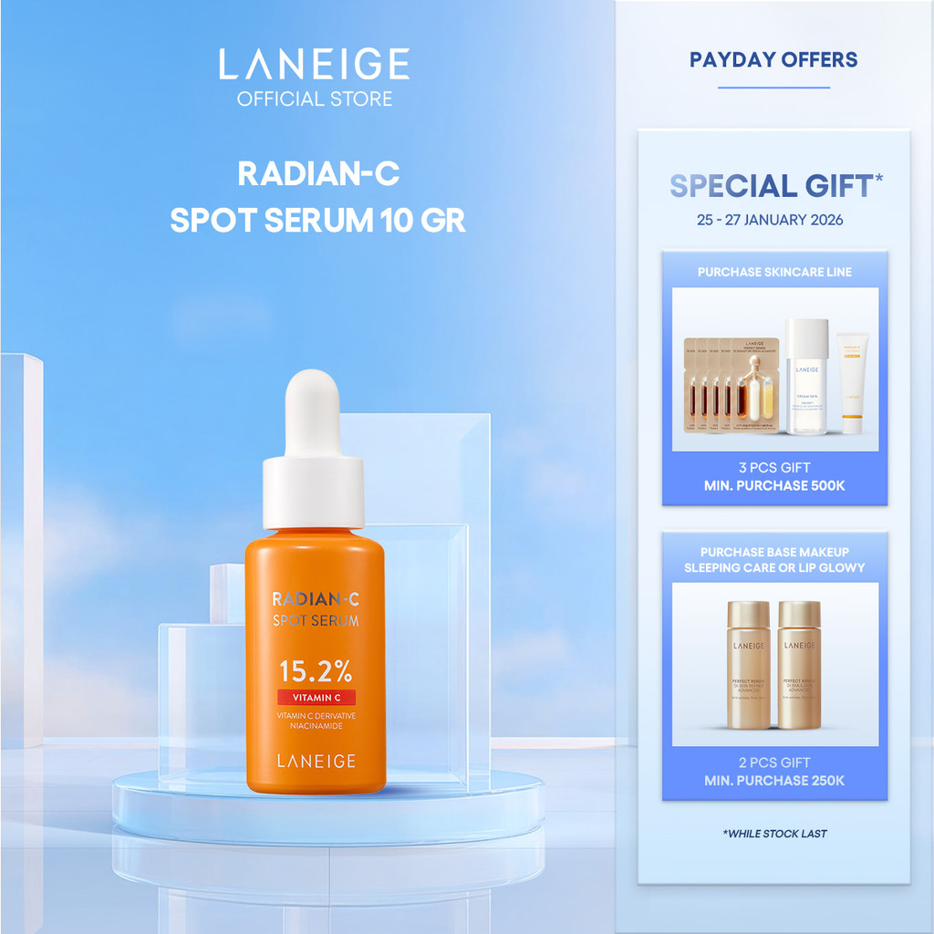 LANEIGE Radian-C Vitamin Spot Ampoule 10g - Dark Spot Care, Mengatasi Hiperpigmentasi, Brightening S