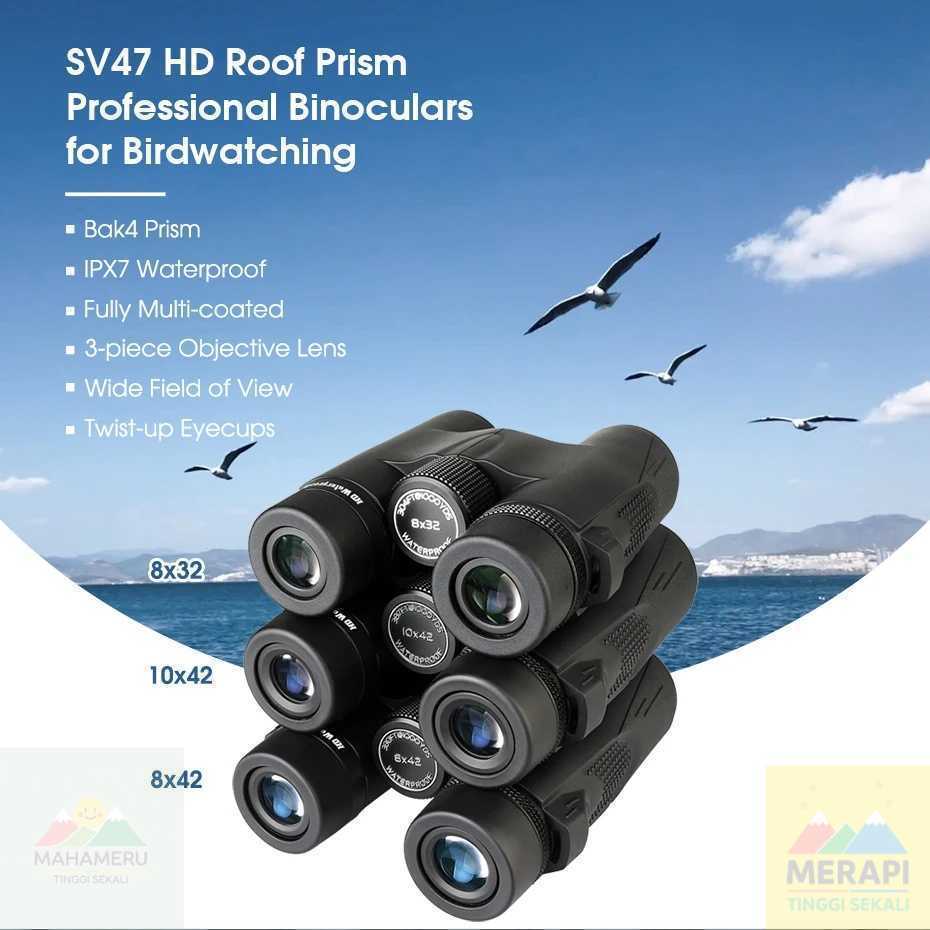 SVBONY Teropong Binocular HD BAK4 FMC Lens Birding Stargazing IPX7 - SV47