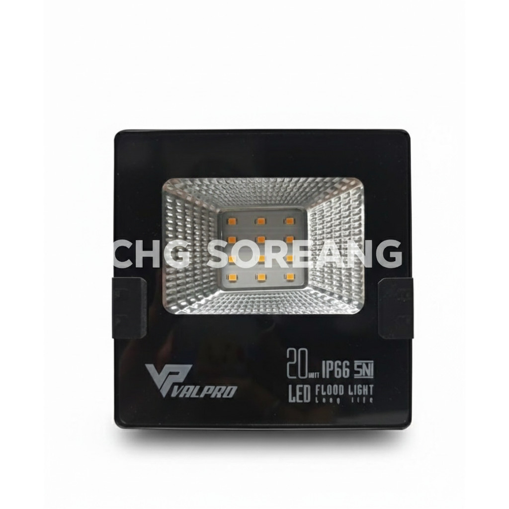 Lampu Valpro 20W LED IP66 Anti Air & Debu - Lampu Taman Outdoor SNI