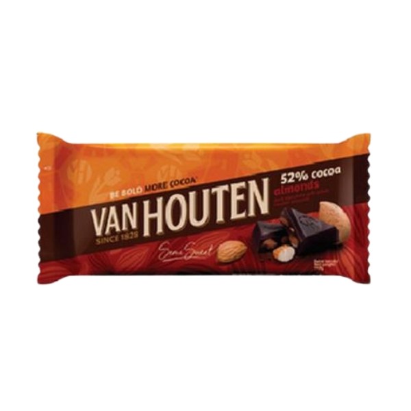 VAN HOUTEN COKLAT SEMI SWEET ALMOND 140 GR