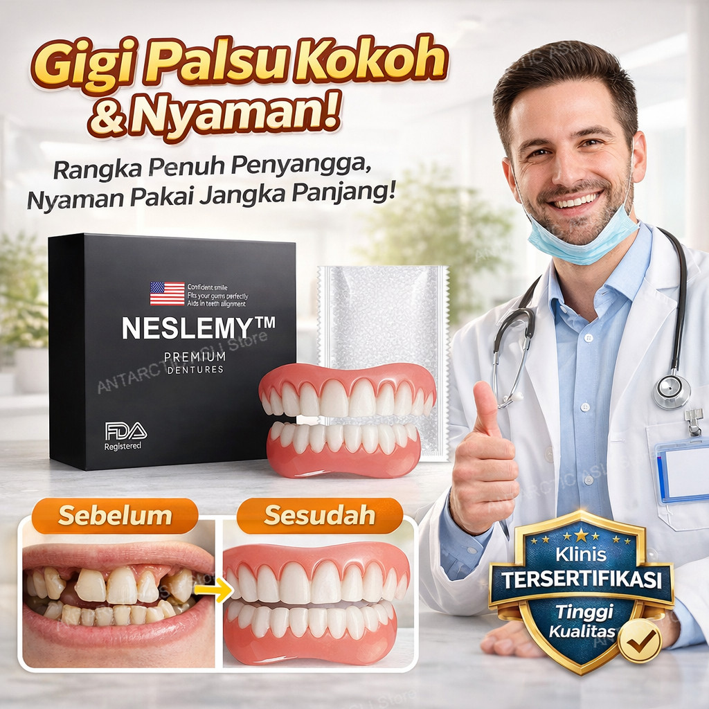[ASLI] Gigi palsu senyum sempurna/ gigi palsu pria dan wanita/Pelindung Gigi yang Aman/gigi palsu sn