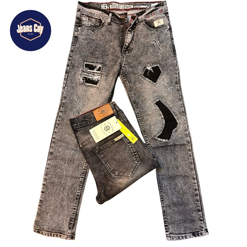 Celana Jeans Rucas Sobek Tambal