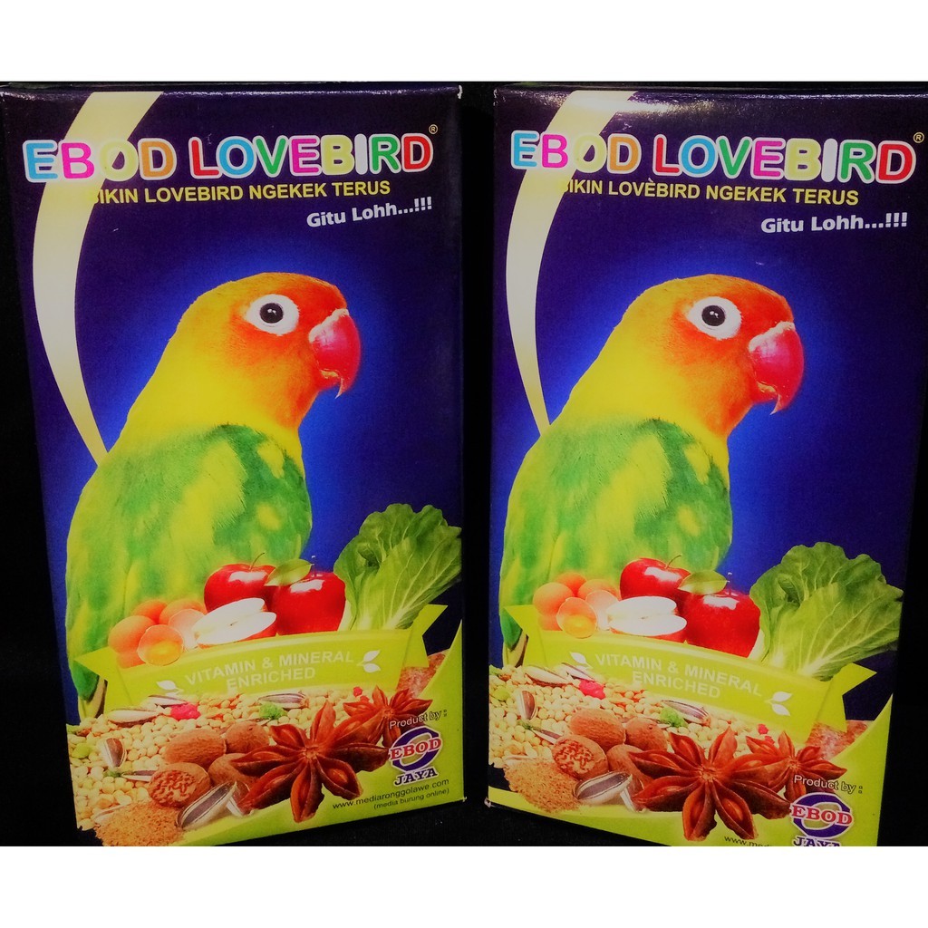 Ebod Lovebird Pakan Burung Kemasan Dus ap