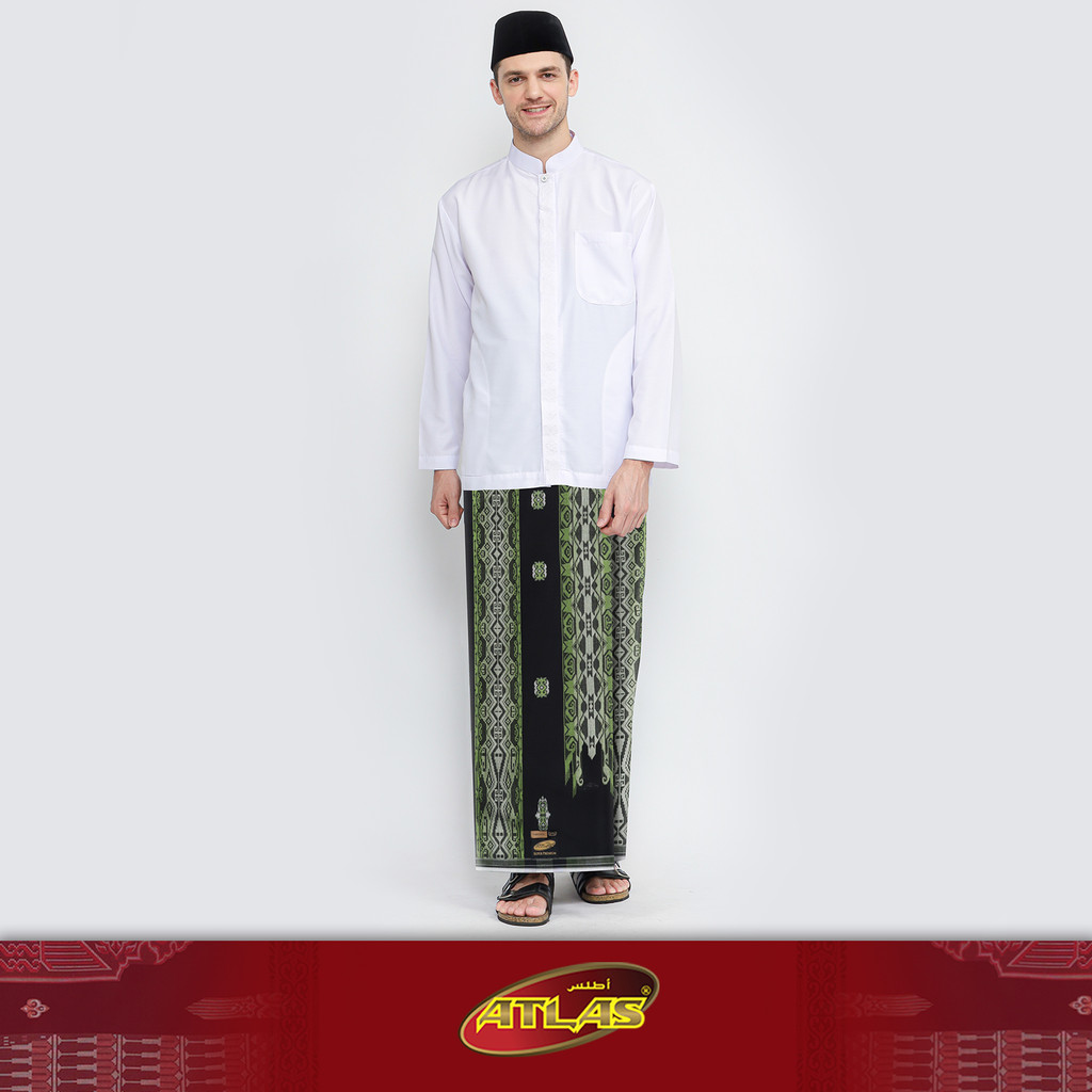 Sarung ATLAS Super Premium 970 A9 JGB Hitam Hijau 02