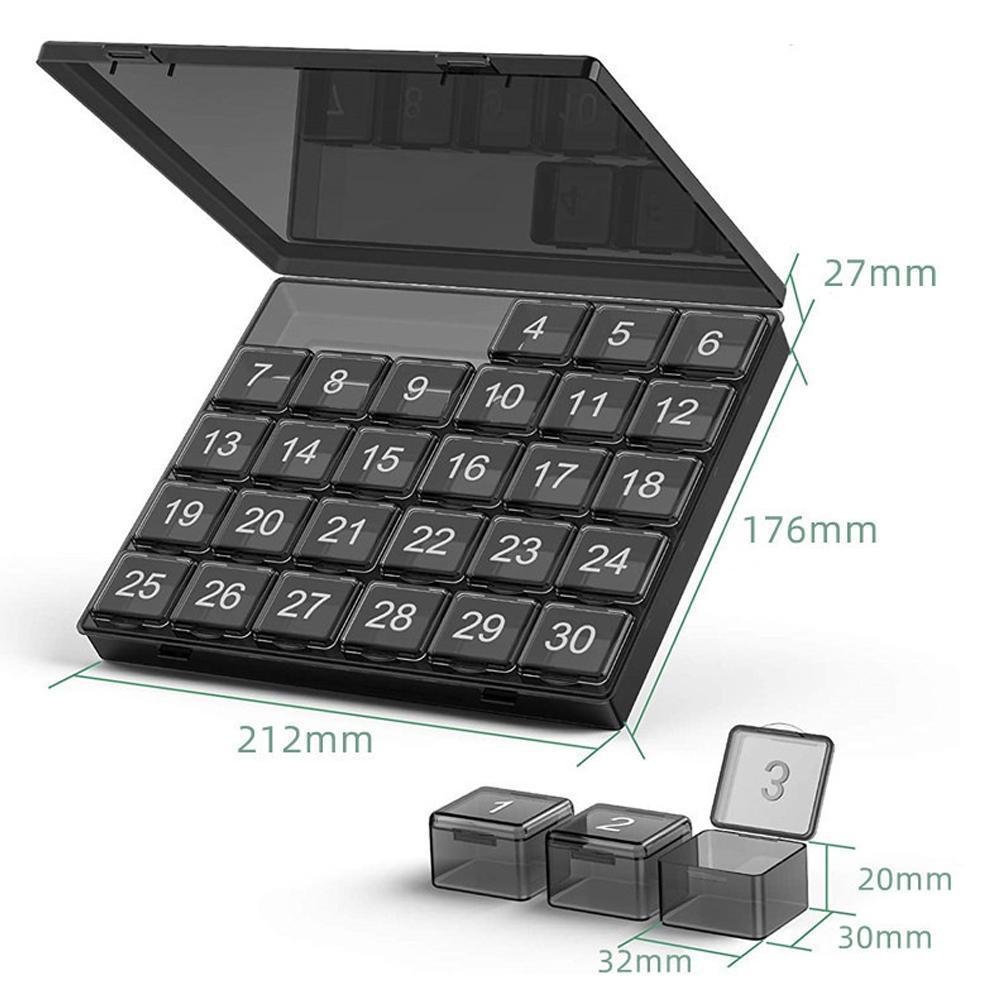 30 Day Pill Organizer BoxDescribe Monthly Pill Organizer Once A Day Portable Month Pill Cases Mecine