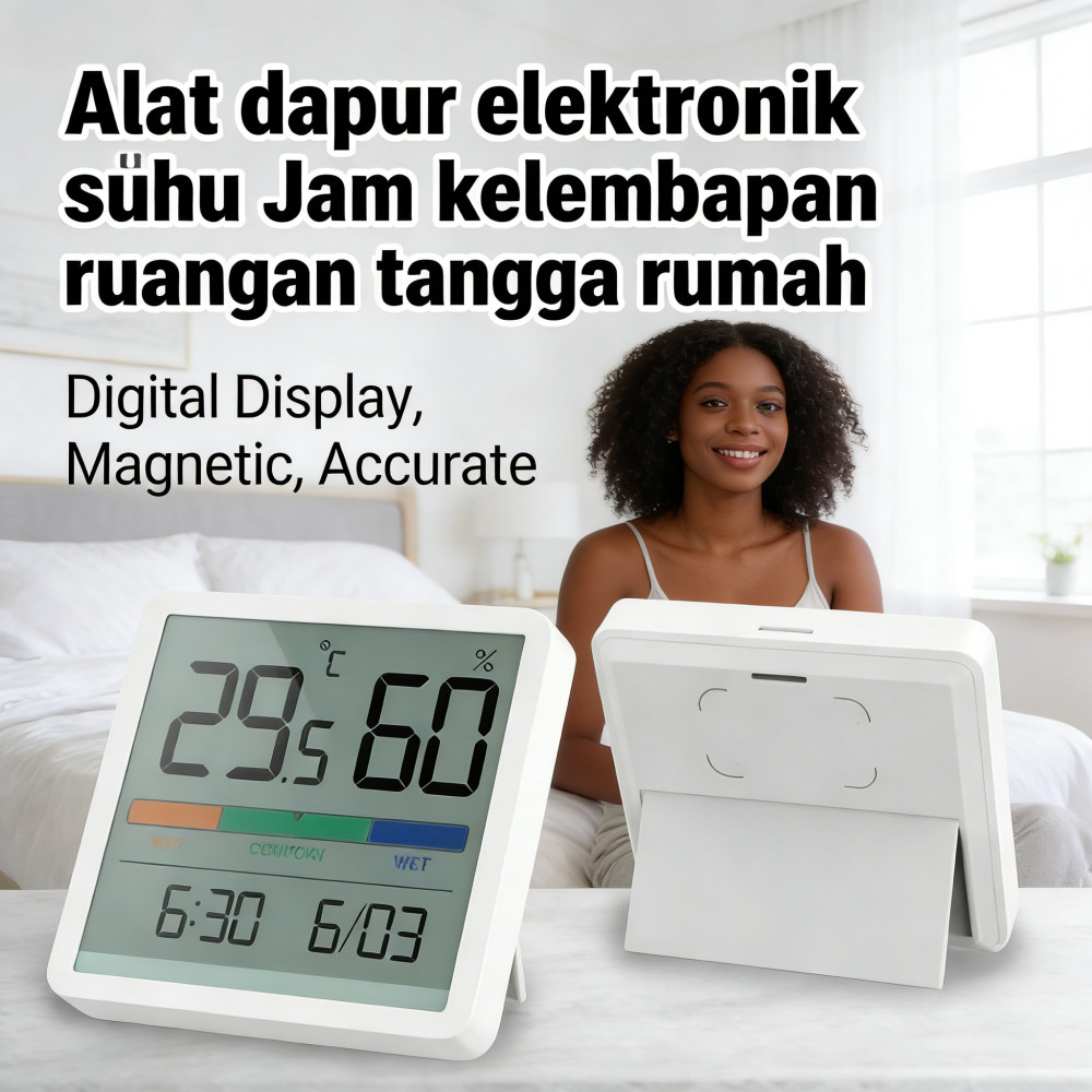 rumah tangga tangga kelembapan suhu kelembapan Alat dapur elektronik Jam