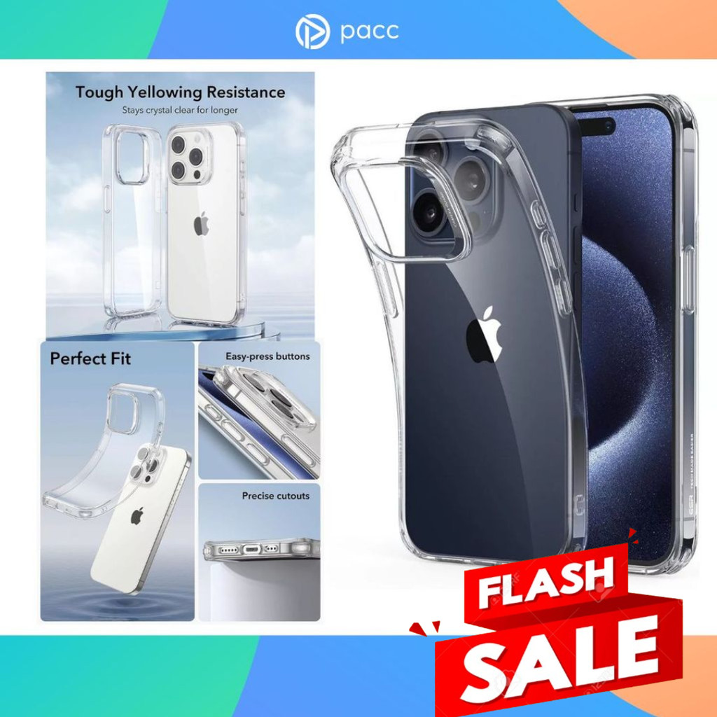 Case ESR IPhone 15 Pro Max / 15 Pro / 15 Plus / 15 ESR Zero Clear Soft TPU Slim Casing