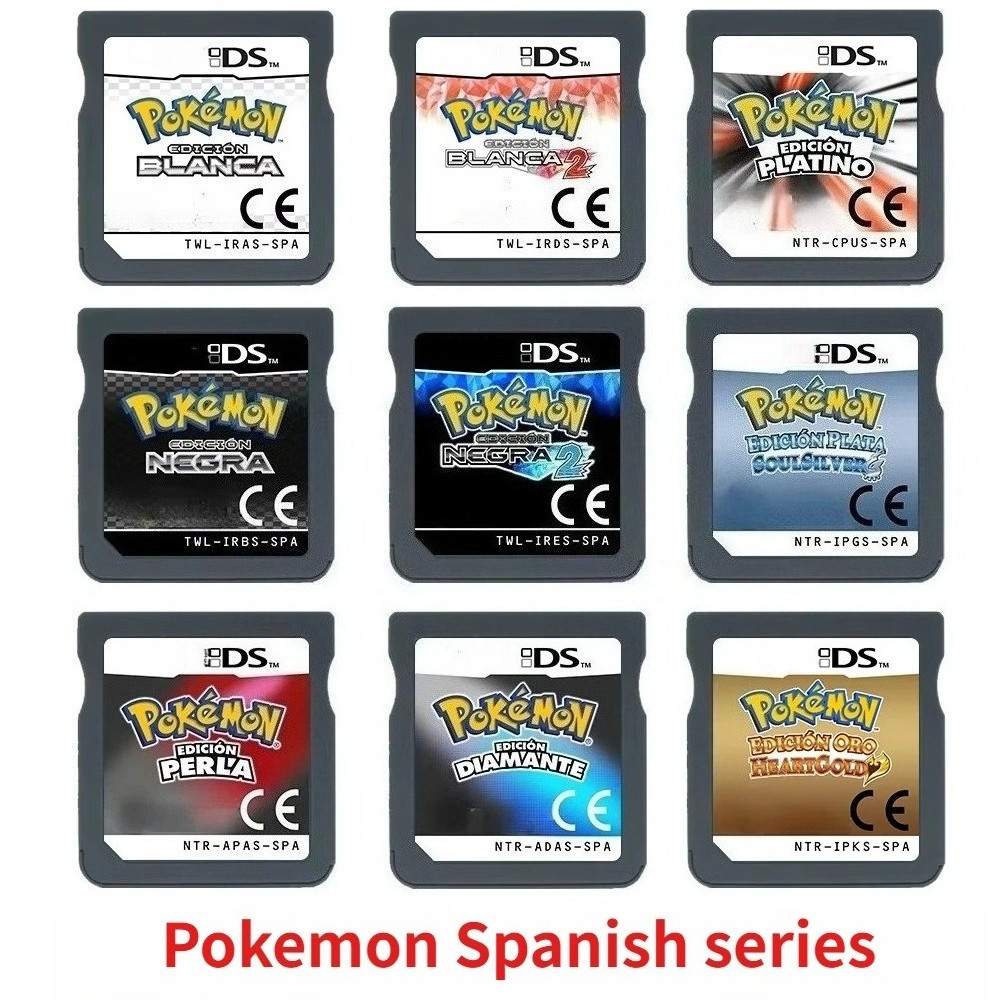 Pokémon NDS Game Card Pokémon Soul Silver  Heart Shaped  Gold Pearl  amond  Black 2  White 2 DS Game