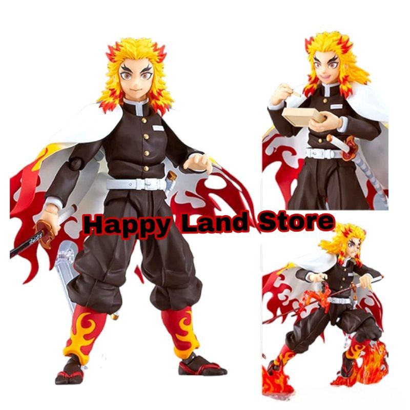 Action Figure Anime Figma Demon Slayer Kyojuro Eren Zenitsu Collection