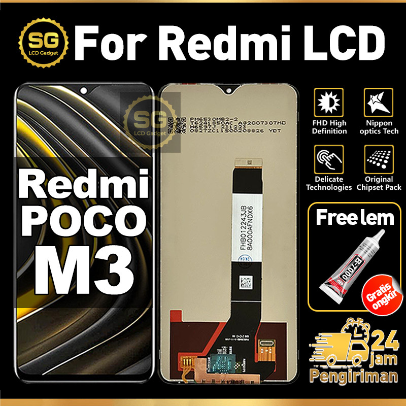 SG LCD POCO M3 Fullset HP Touchscreen POCO M3 Free Lem Glass Touch Screen Digitizer COD
