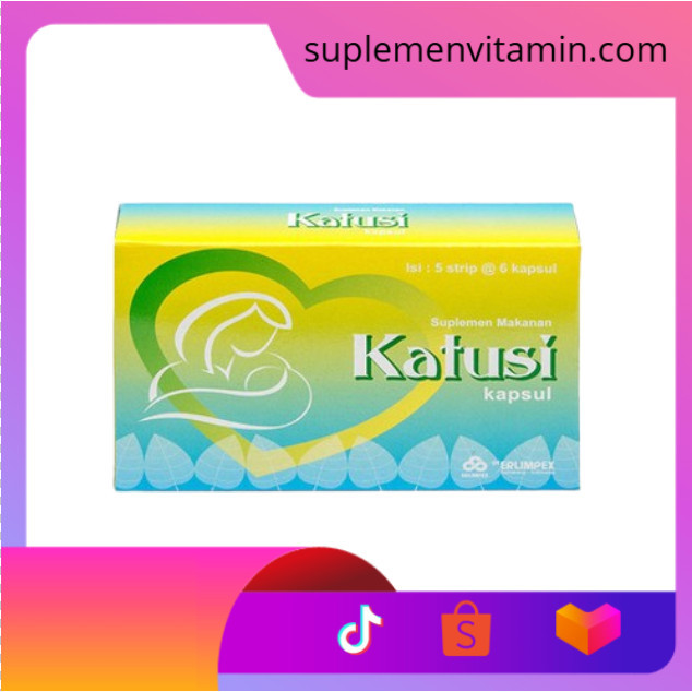 Katusi Suplemen Vitamin untuk Melancarkan Asi Ibu Menyusui Original Erlimpex - Bos isi 30 Kapsul