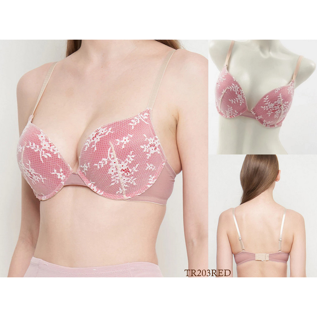 Bra Wanita Full Cup Kawat Busa Tebal TORI Mix Lace Premium Efek Push Up Underwire Pakaian Dalam / Un