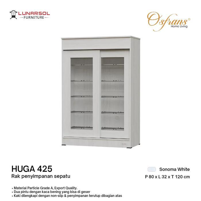 MRO Rak Sepatu HUGA 425 tempat sendal - HUGA 425 PUTIH, KURIR TOKO